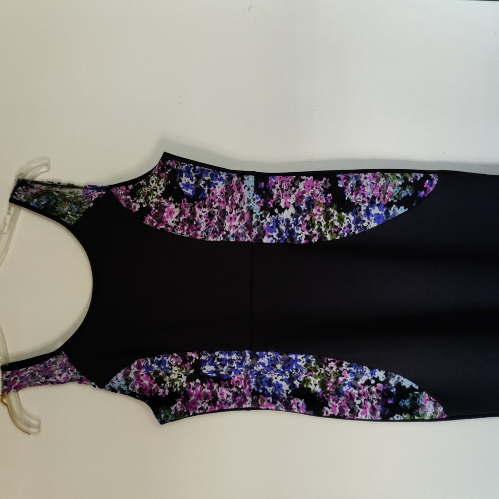 *LAST CHANCE* Dots Black Dress with Floral Accents